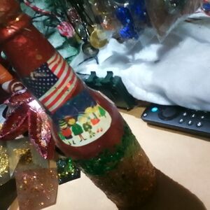 Festive Holiday Bottle Decor